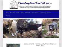Tablet Screenshot of homeawayfromhomepetcare.com